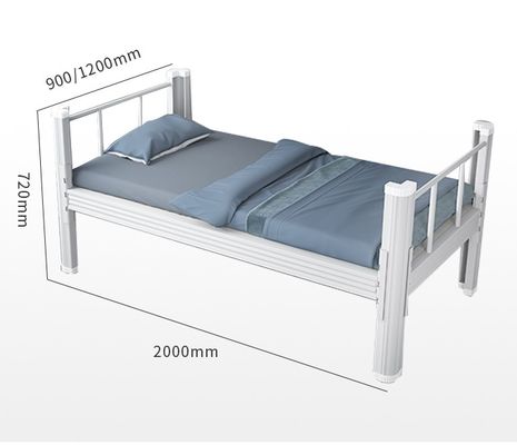 カスタマイズされた家の家具H720mmの金属のシングル・ベッドの頑丈な単一の鋼鉄ベッド